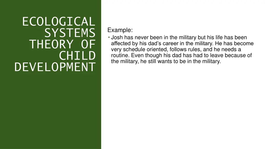 ecological systems theory of child development 1