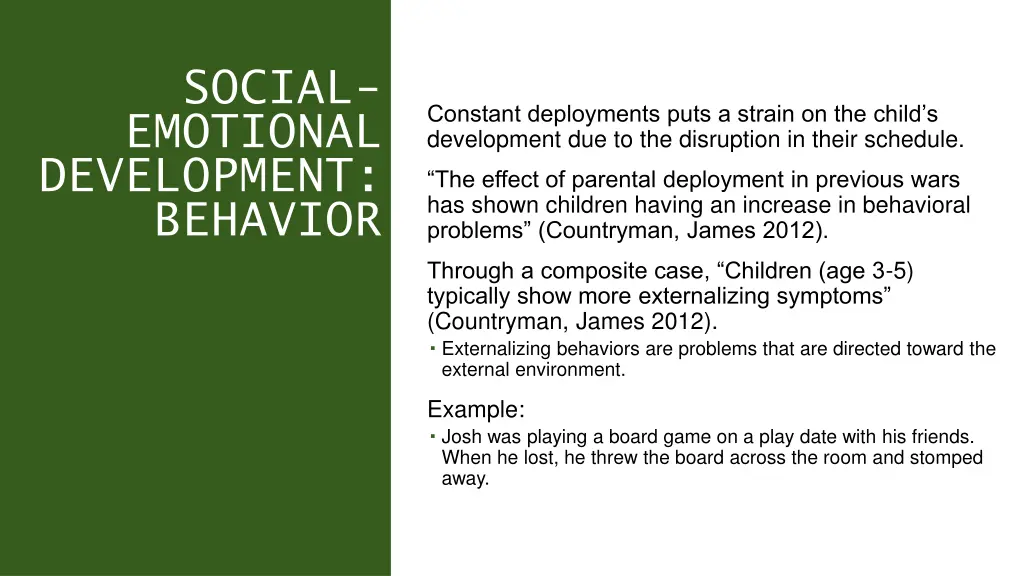 social emotional development behavior