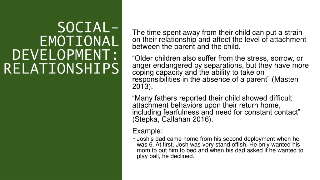 social emotional development relationships