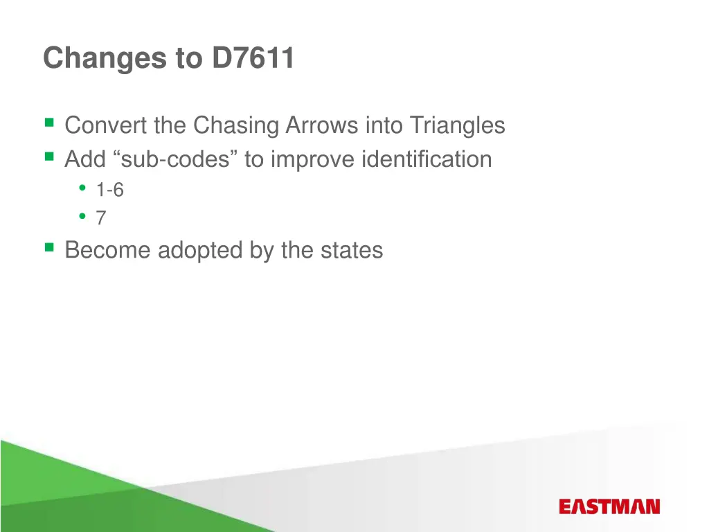 changes to d7611