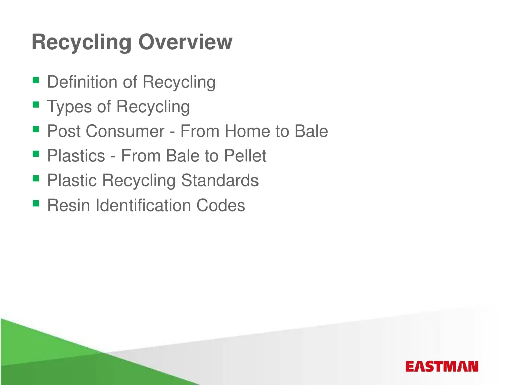 recycling overview