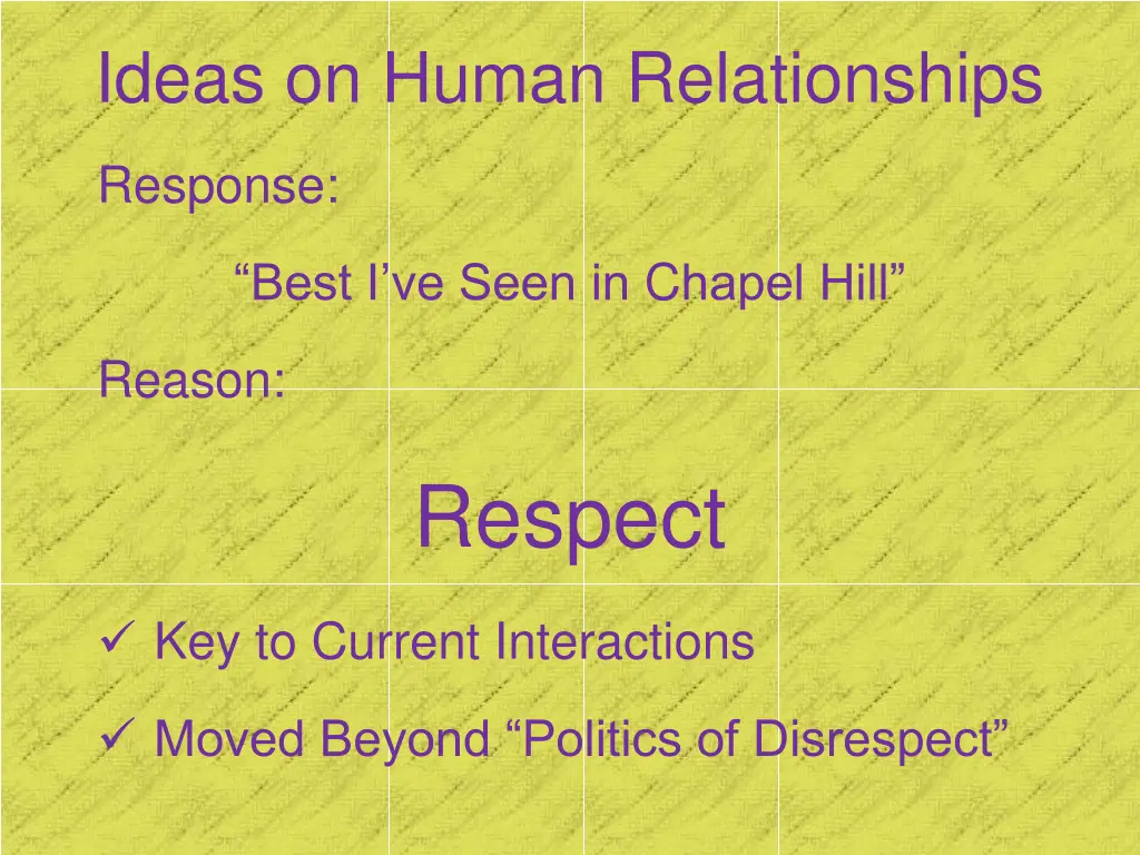 ideas on human relationships 1