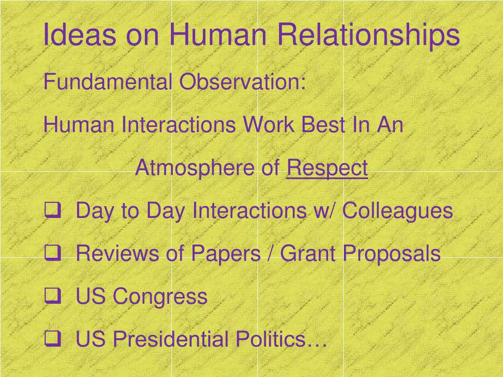 ideas on human relationships 2