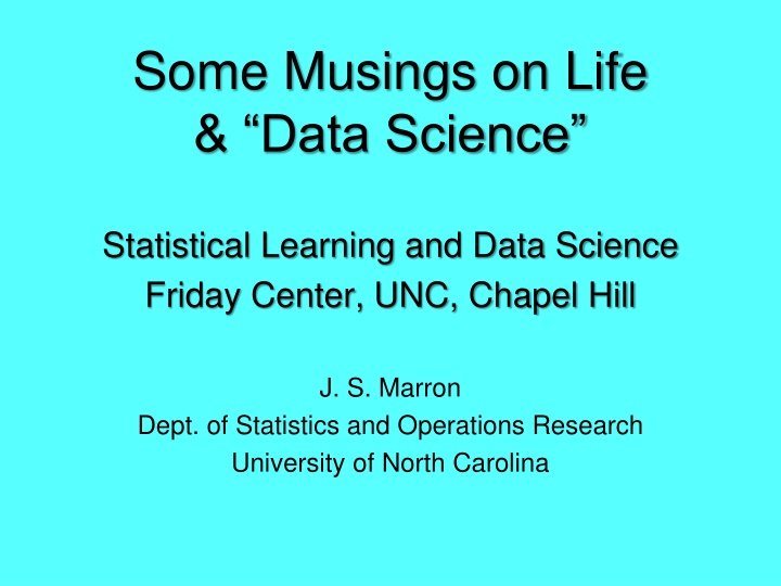 some musings on life data science