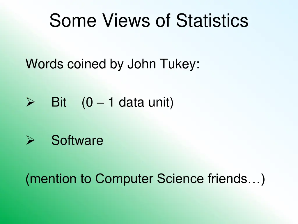 some views of statistics 3