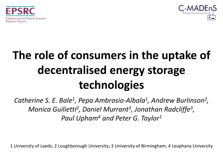 the role of consumers in the uptake