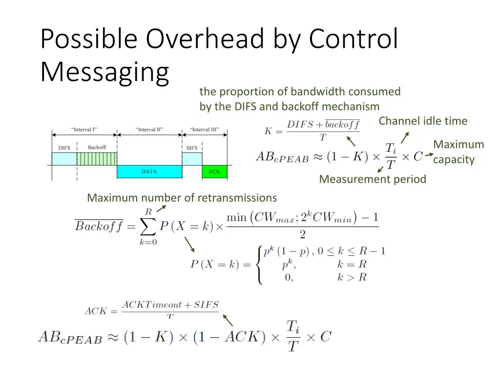 possible overhead by control messaging