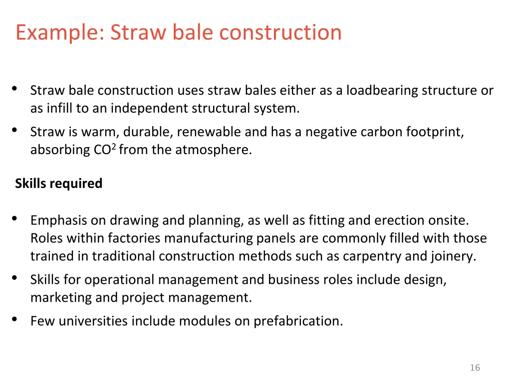 example straw bale construction