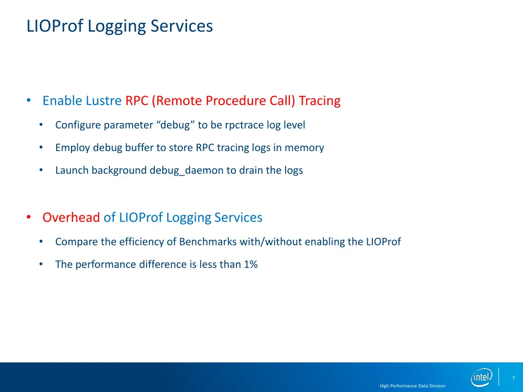 lioprof logging services