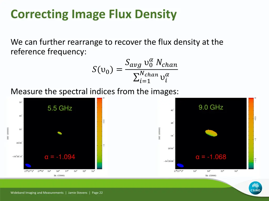 correcting image flux density 1