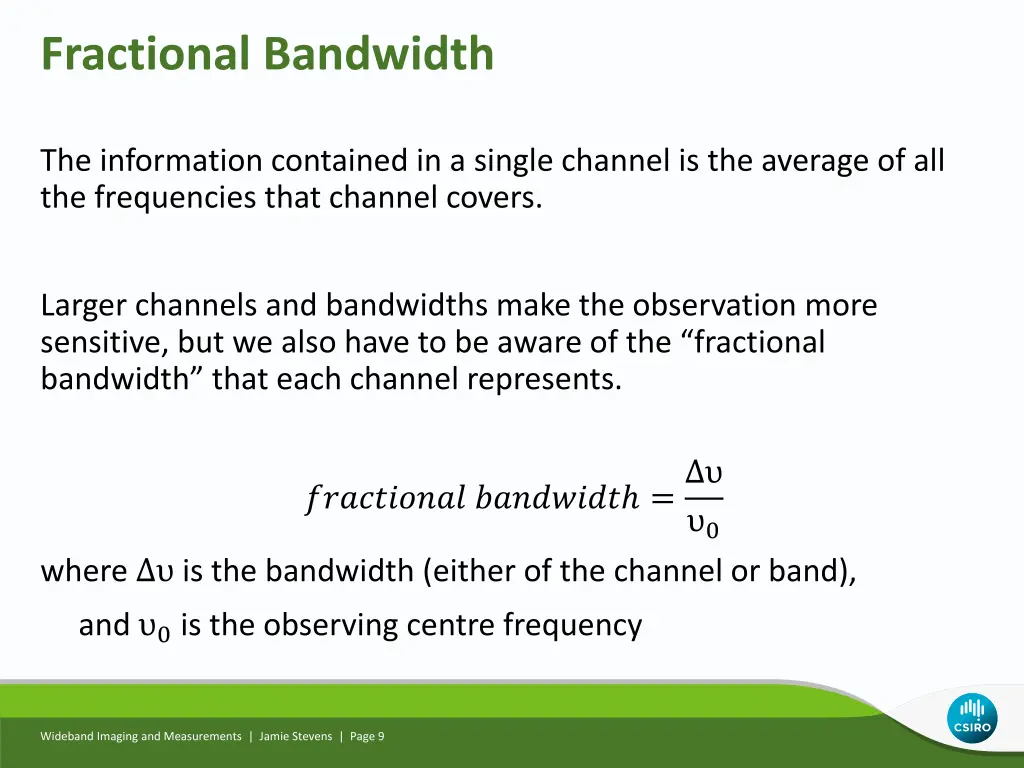 fractional bandwidth