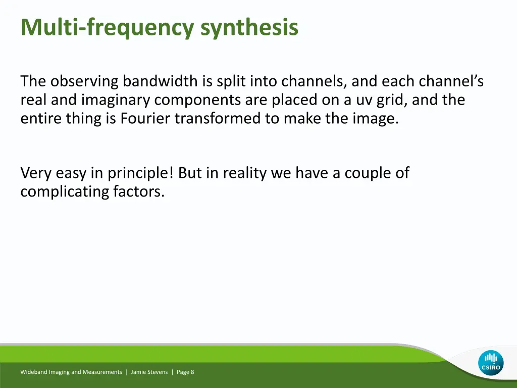 multi frequency synthesis