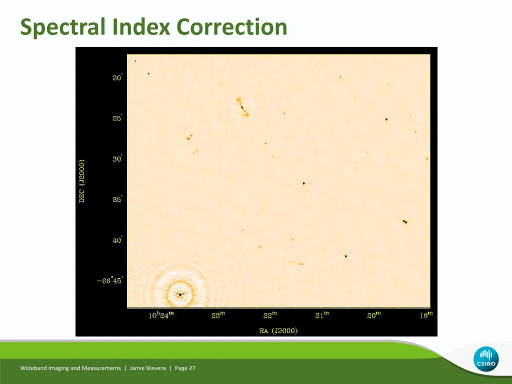 spectral index correction