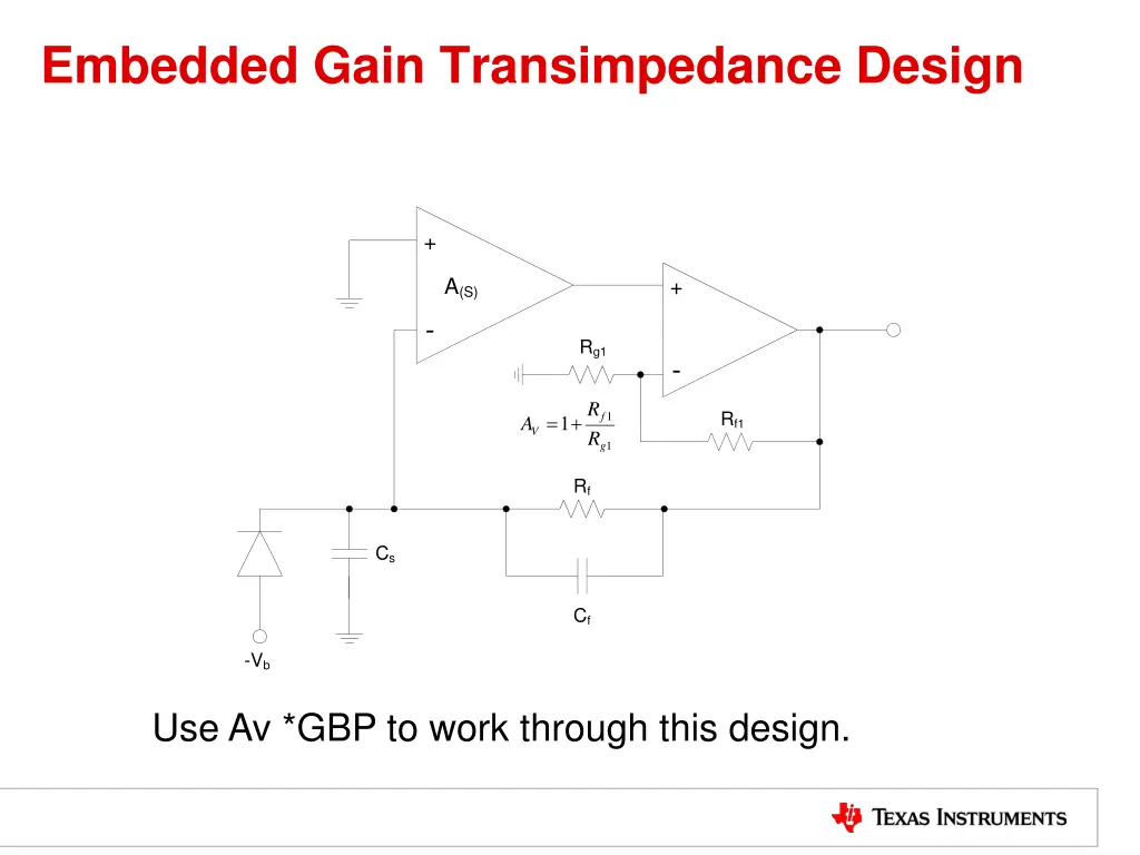 embedded gain transimpedance design