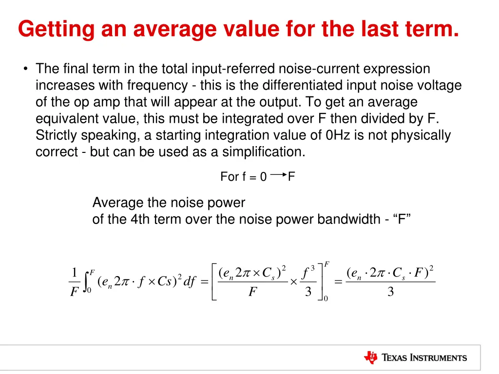 getting an average value for the last term