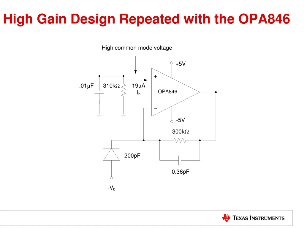 high gain design repeated with the opa846