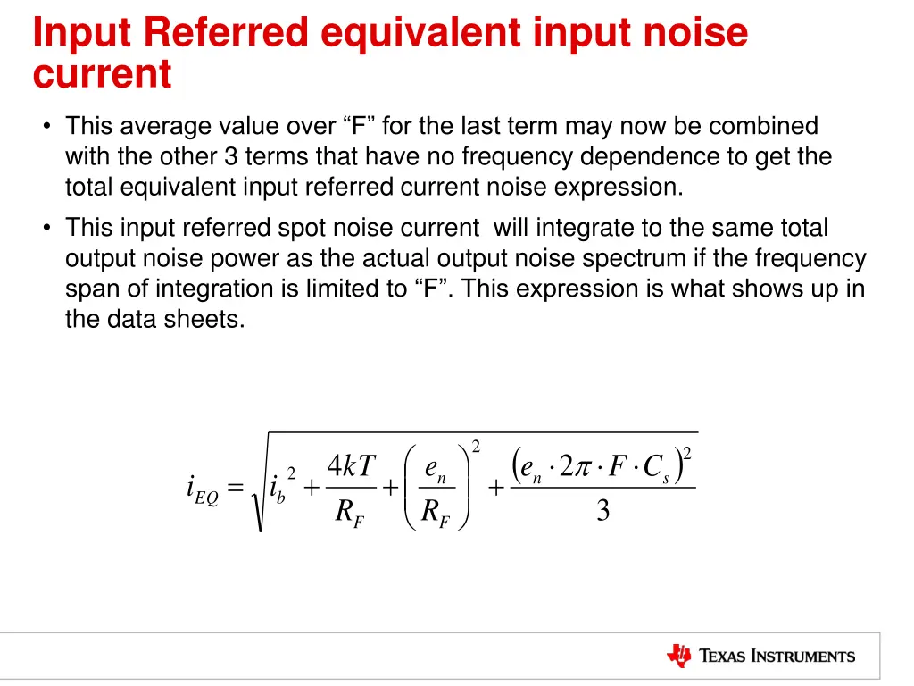 input referred equivalent input noise current 1