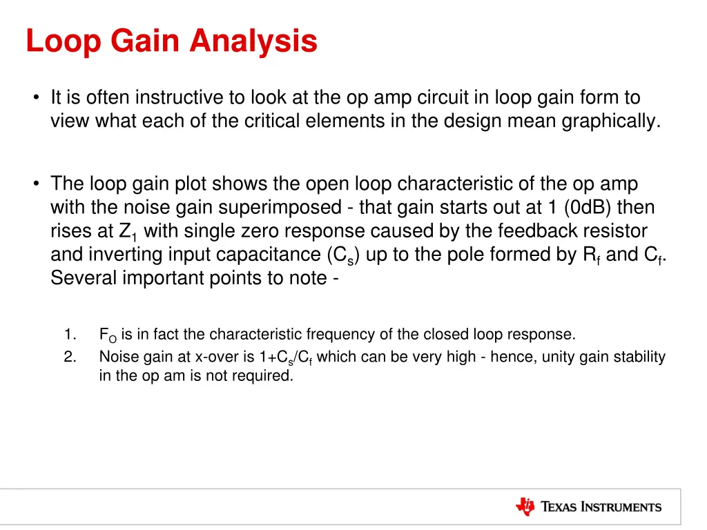 loop gain analysis