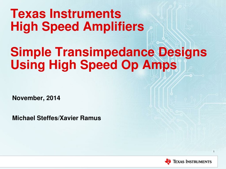 texas instruments high speed amplifiers