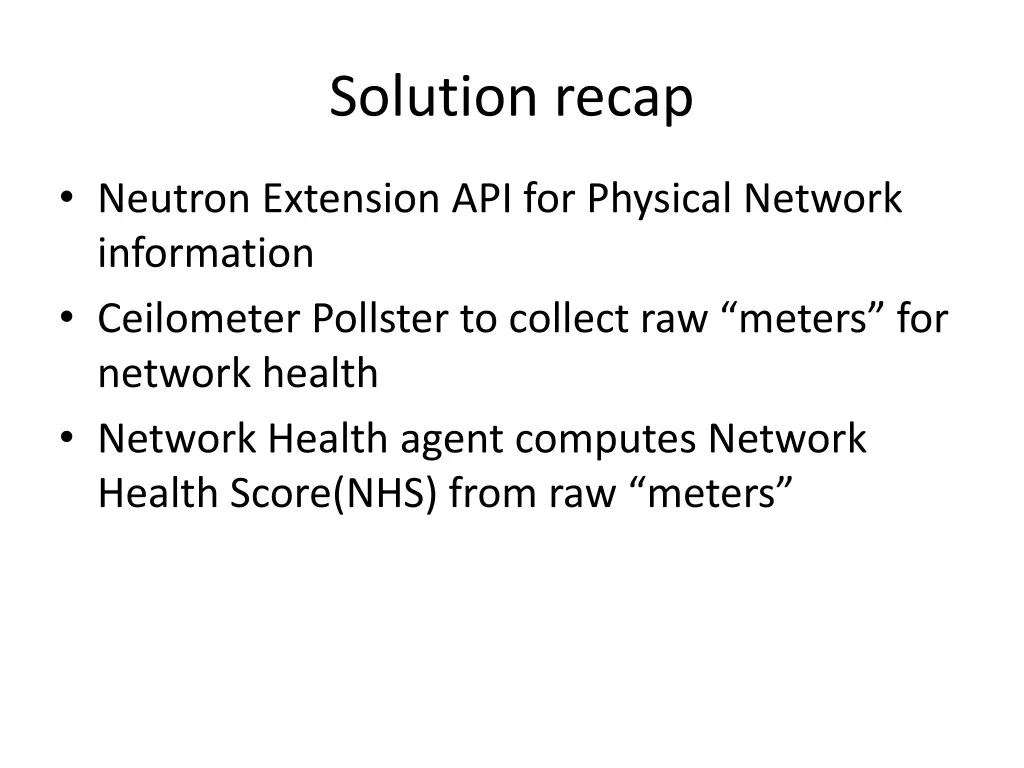 solution recap