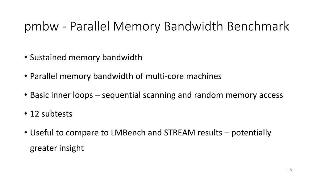 pmbw parallel memory bandwidth benchmark