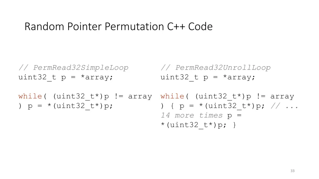 random pointer permutation c code