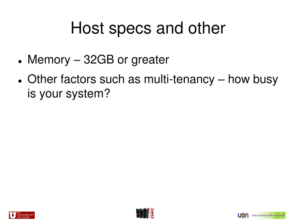 host specs and other