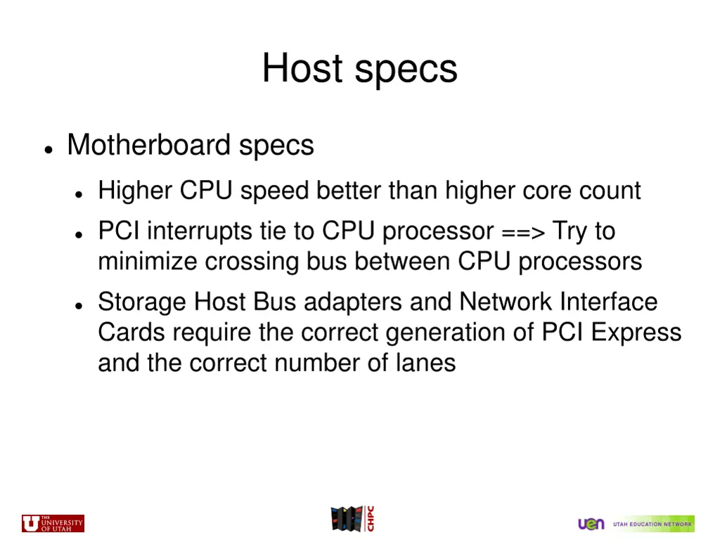 host specs