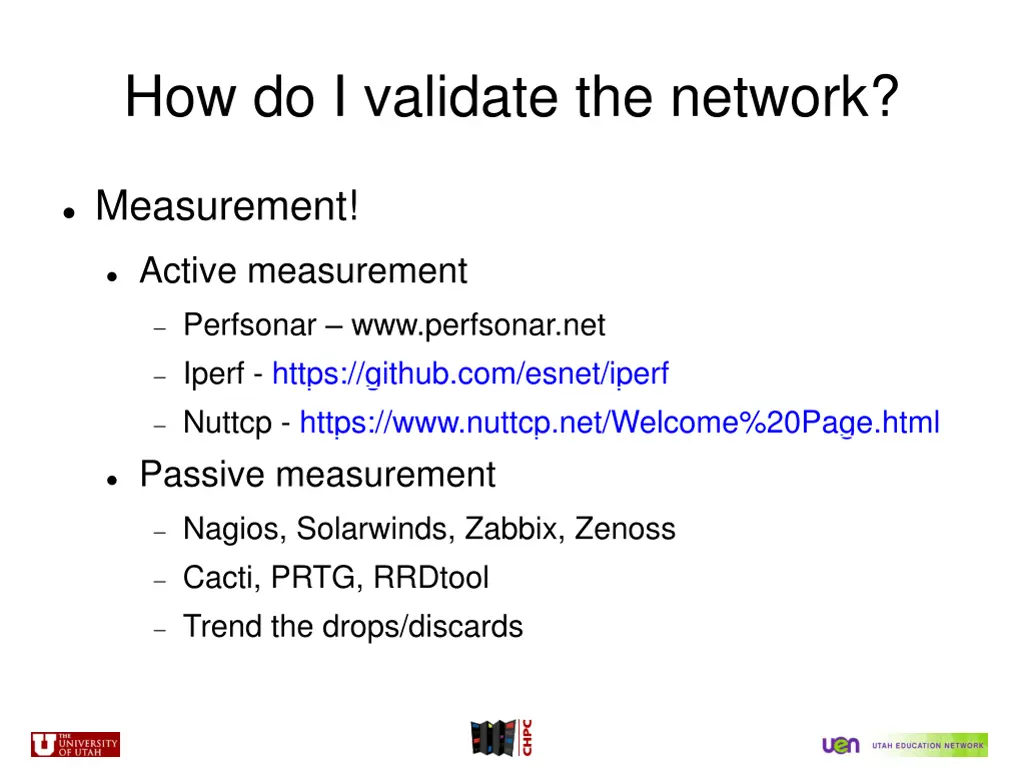 how do i validate the network