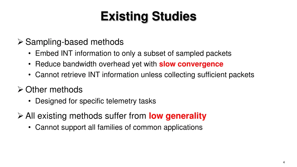 existing studies