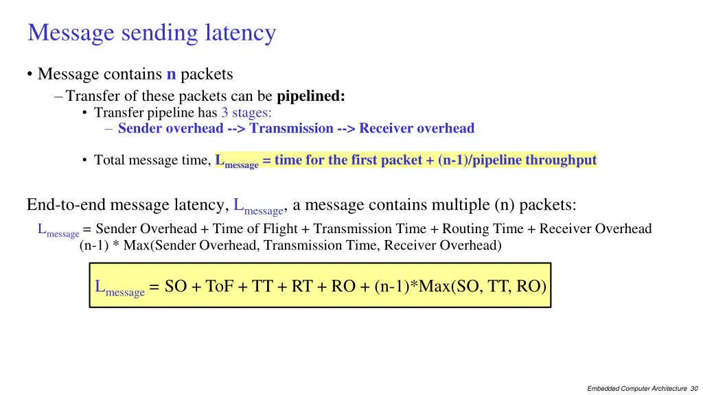 message sending latency