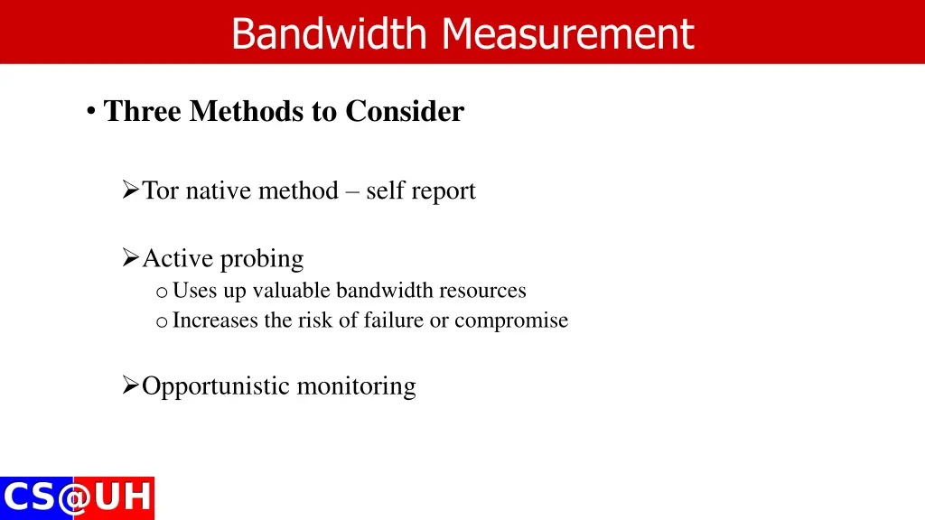 bandwidth measurement