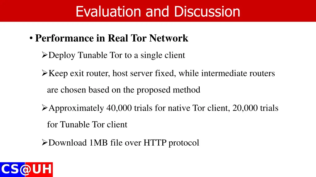 evaluation and discussion 1