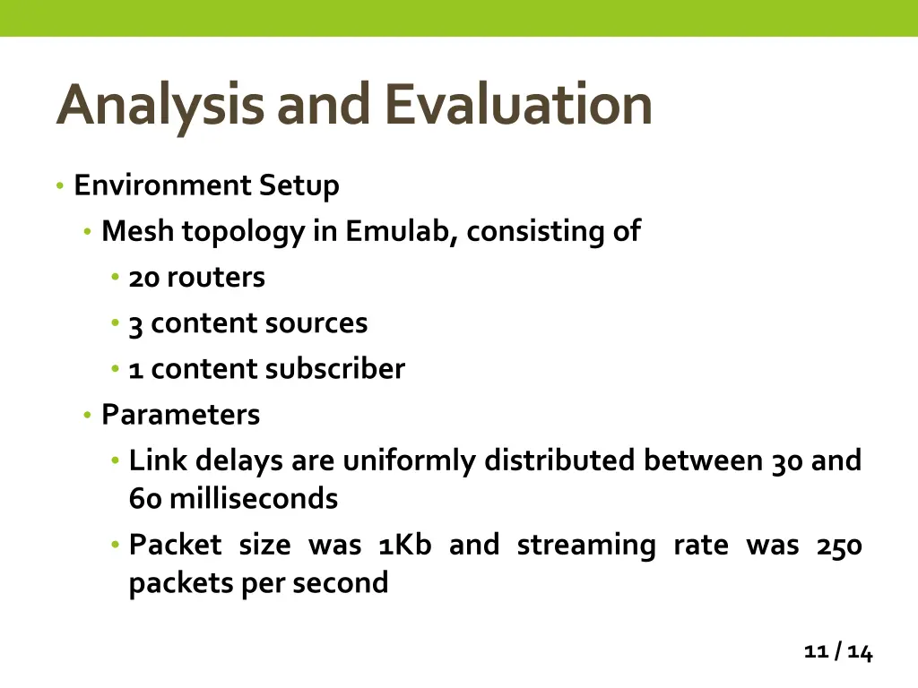 analysis and evaluation