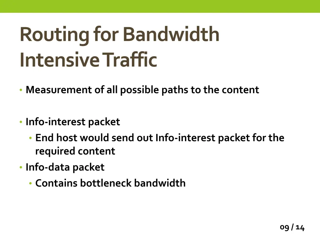 routing for bandwidth intensive traffic