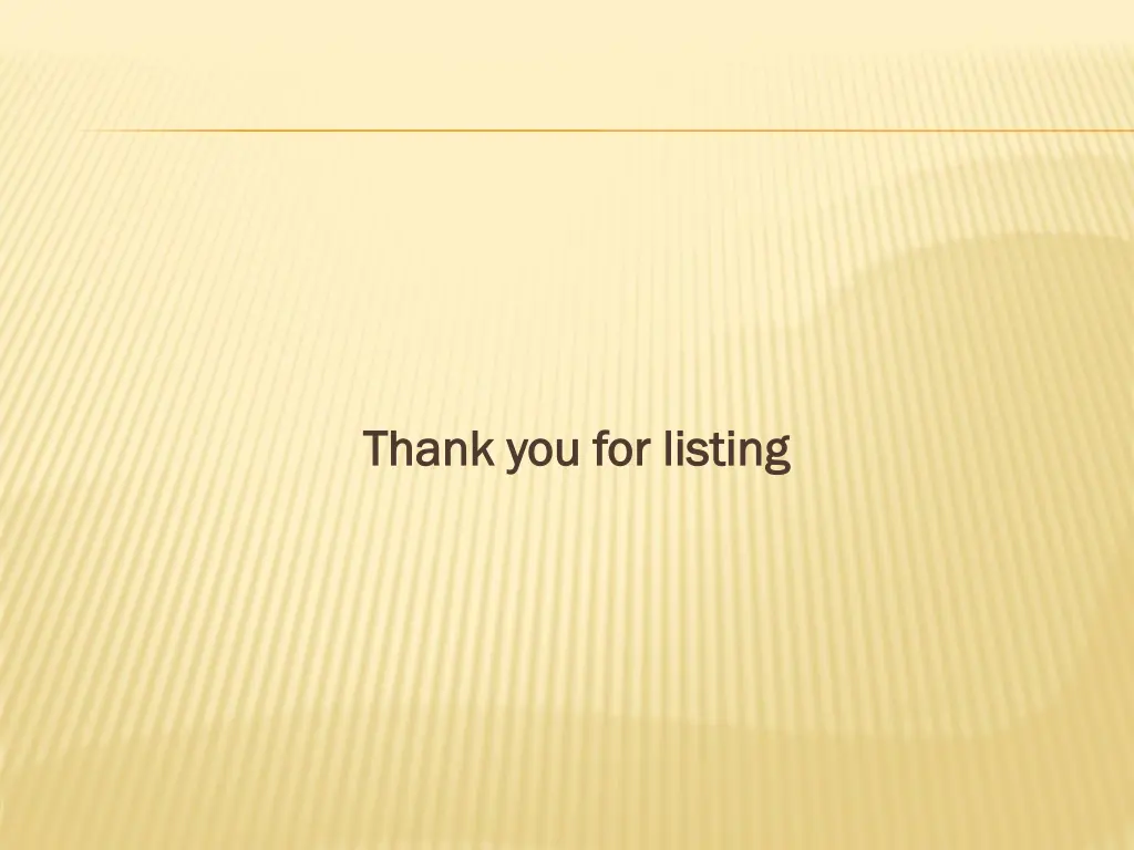 thank you for listing thank you for listing