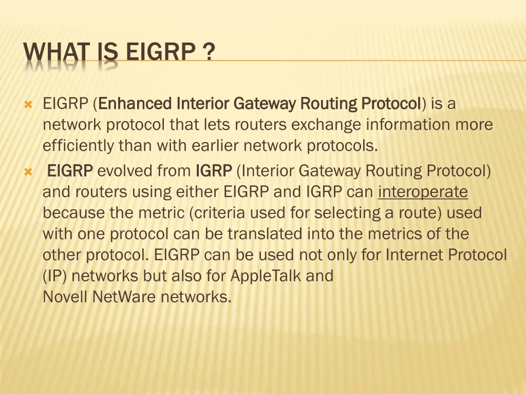 what is eigrp