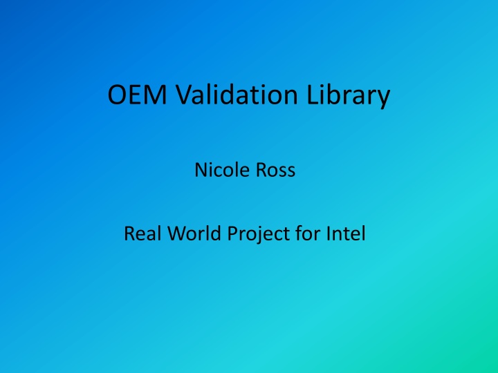 oem validation library