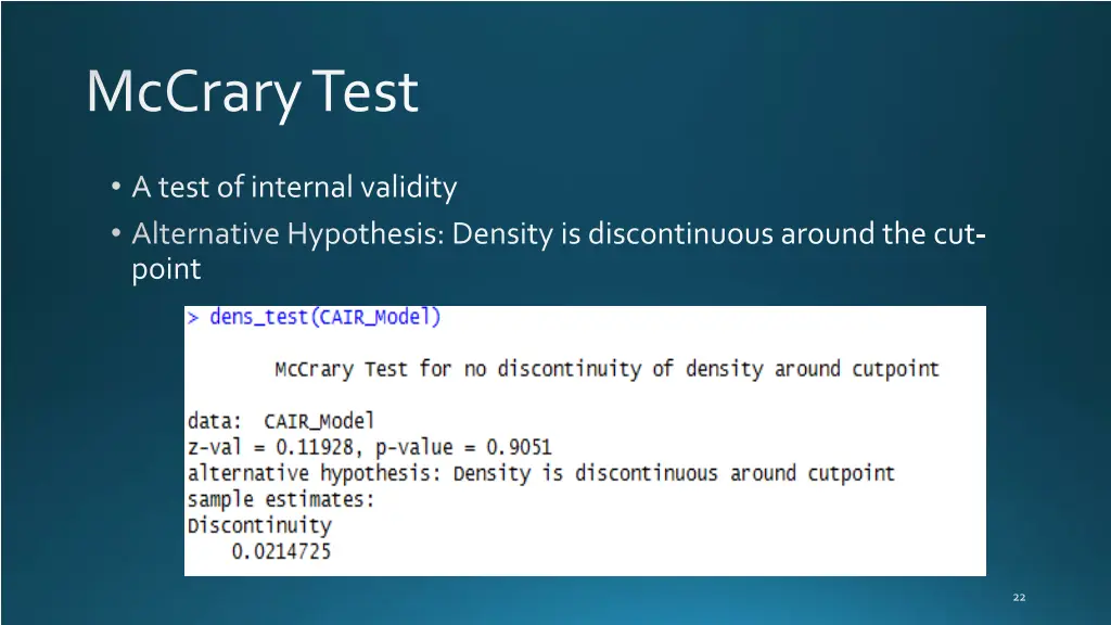 mccrary test