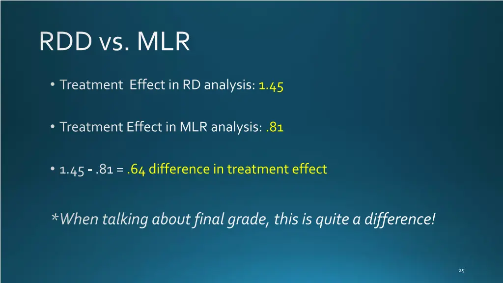 rdd vs mlr