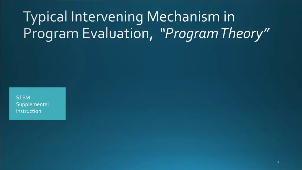 typical intervening mechanism in program