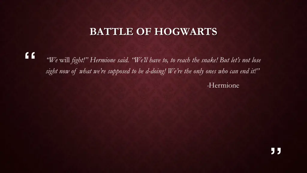 battle of hogwarts