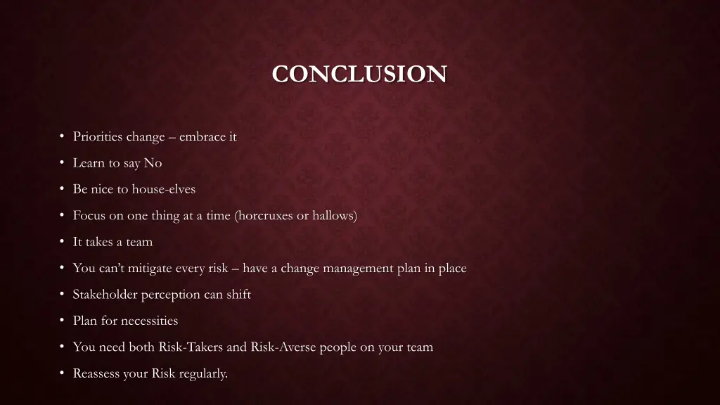 conclusion