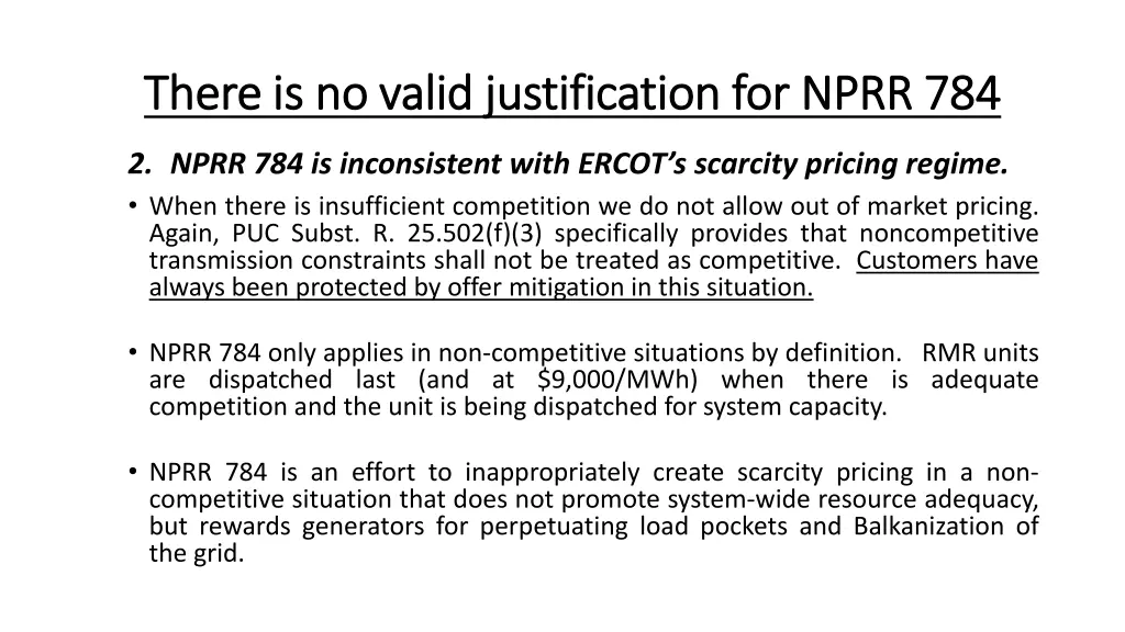 there is no valid justification for nprr 1