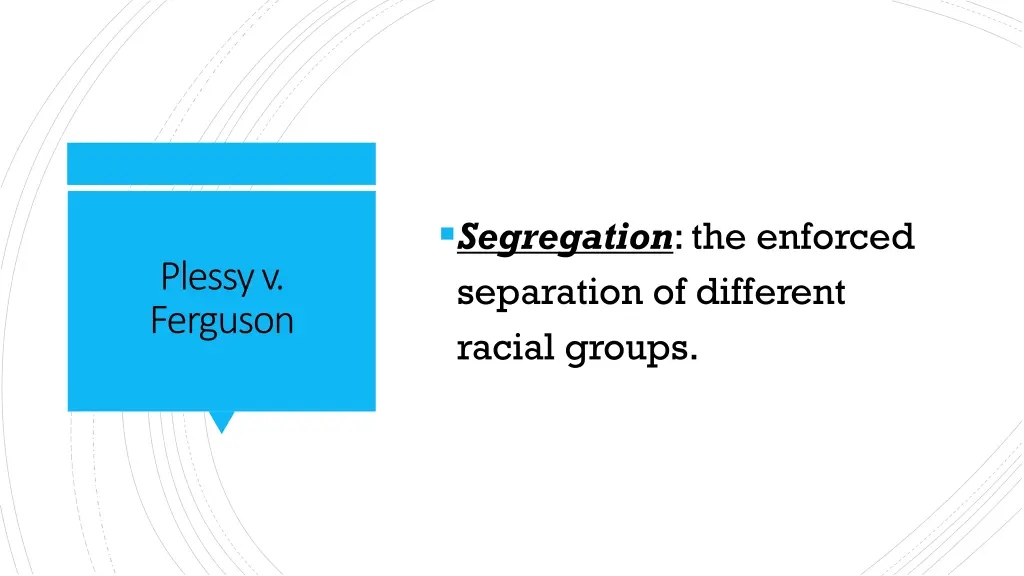 segregation the enforced separation of different