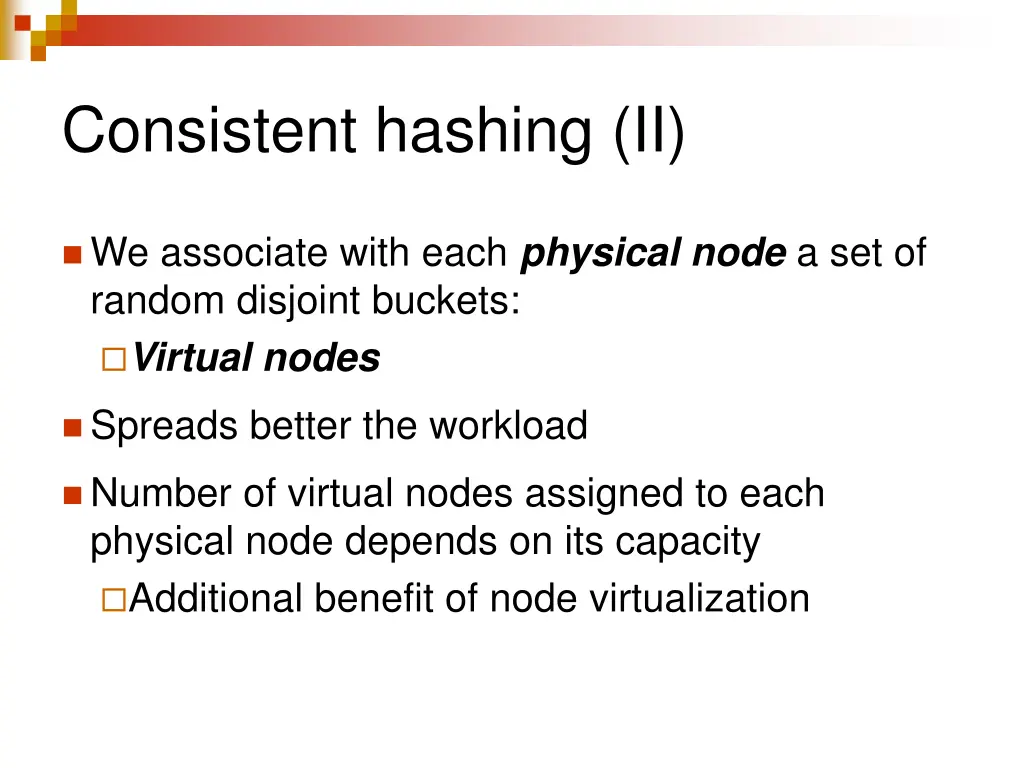 consistent hashing ii