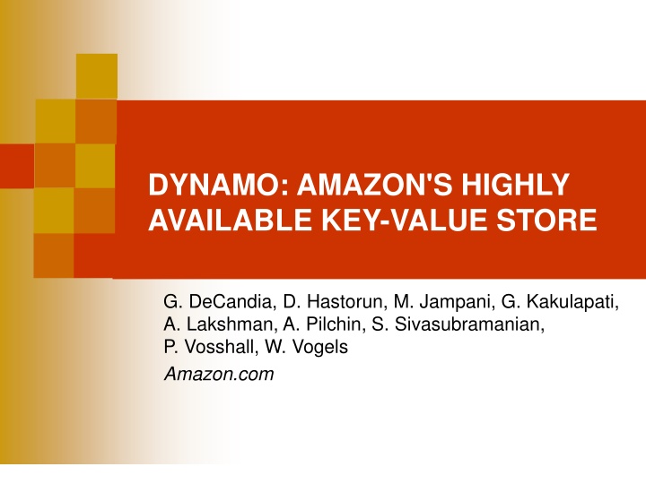 dynamo amazon s highly available key value store