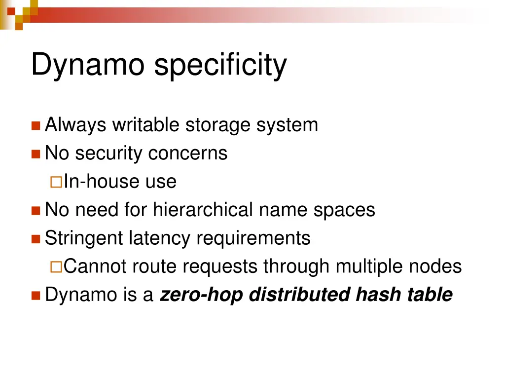 dynamo specificity