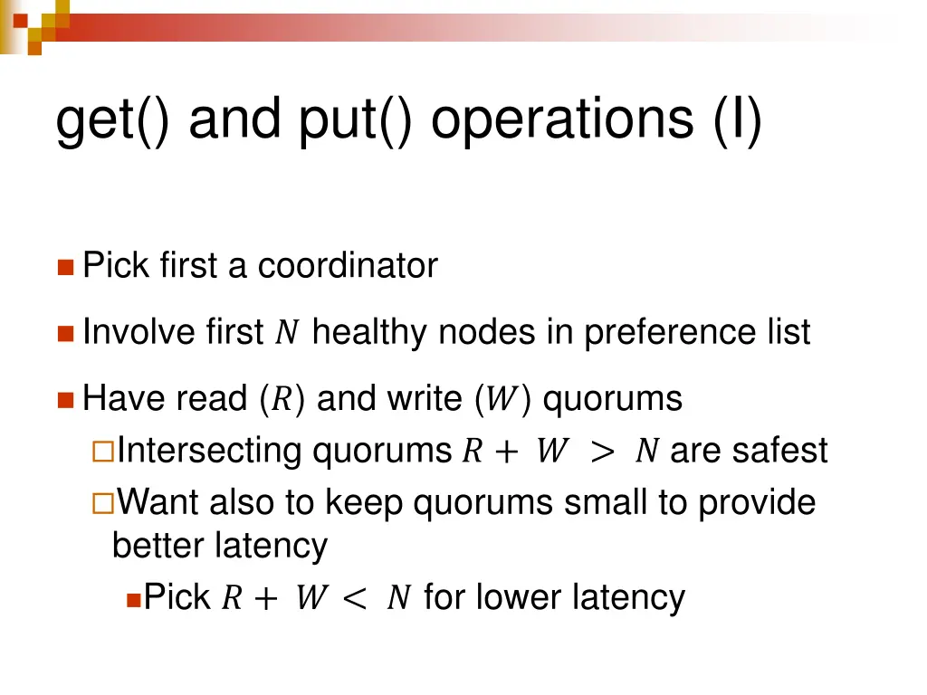 get and put operations i