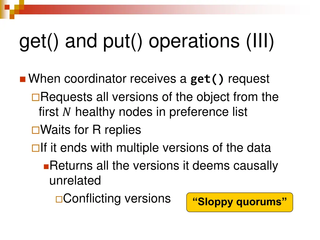 get and put operations iii